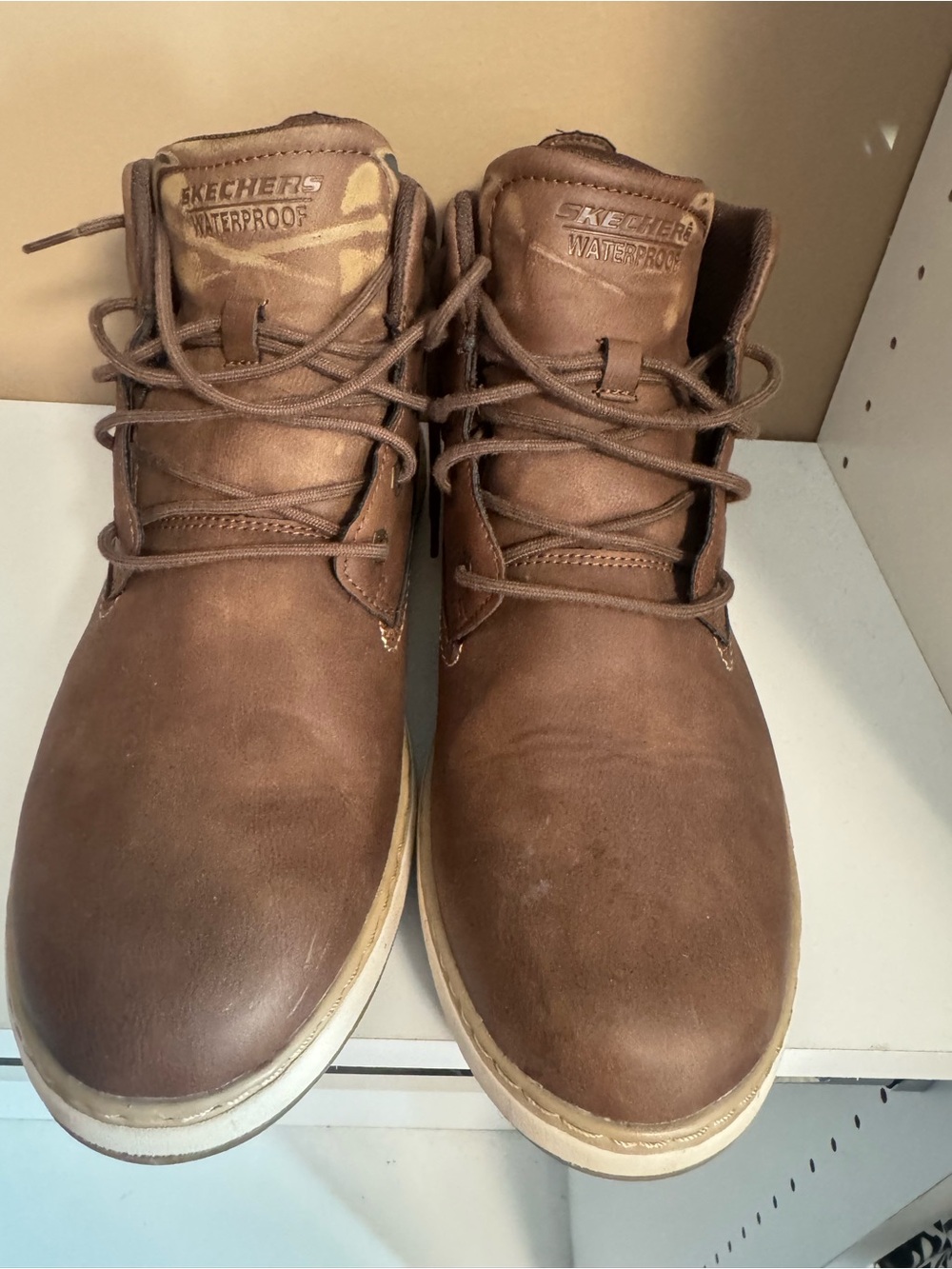 Skechers Men's Brown Leather Chukka Boots